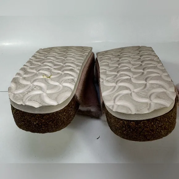 Birkenstock Arizona Shearling Light Rose Pink Fur Slide Sandals EU 35 - Picture 14 of 15